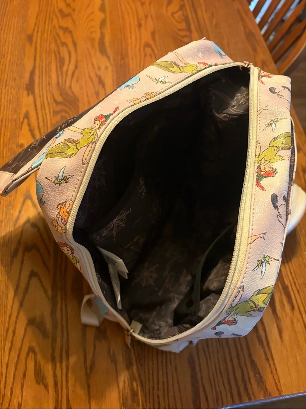Petunia Pickle Bottom Off to Neverland Peter Pan Print Meta diaper bag Backpack